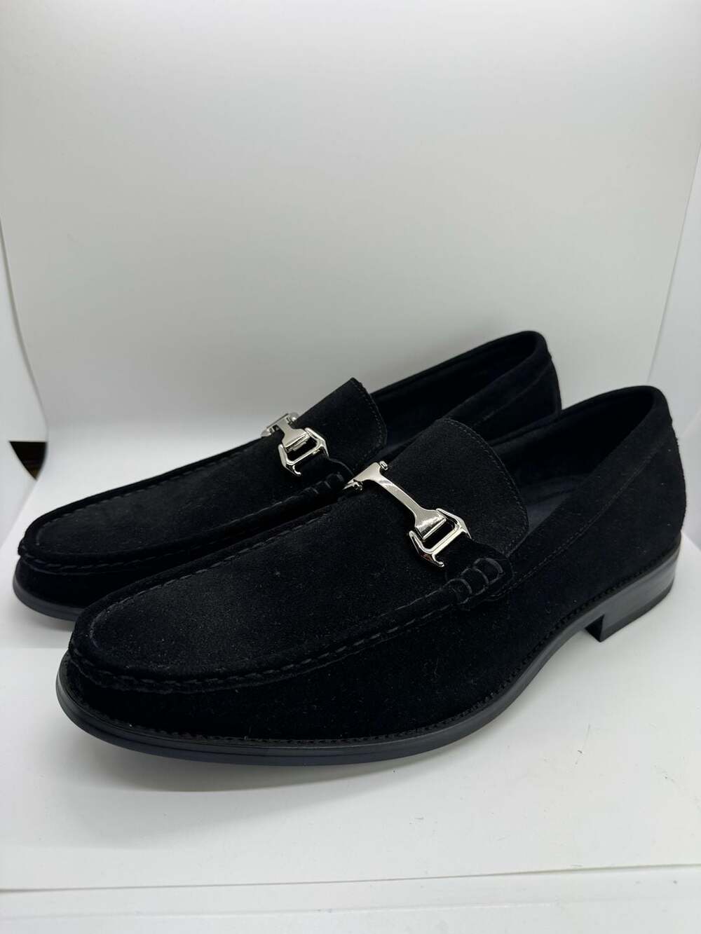 Stacy Adams Men's Black Suede Bit Loafers Shoes Size 10M 24914-008